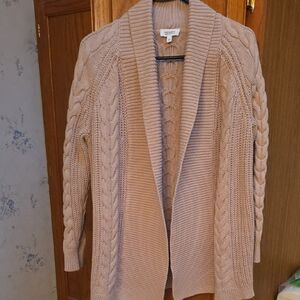 Haven Well Within Cable Knit Cardigan in Beige
